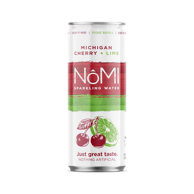 Michigan Cherry + Lime Sparkling Water - 24 Pack